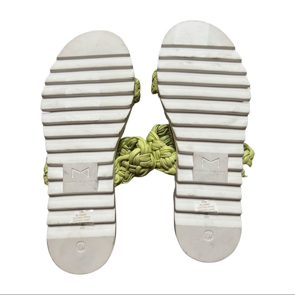 Marc Fisher Ltd Lime Green Jaimee Leather Braided… - image 3